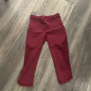 Lululemon crop crimson maroon color
